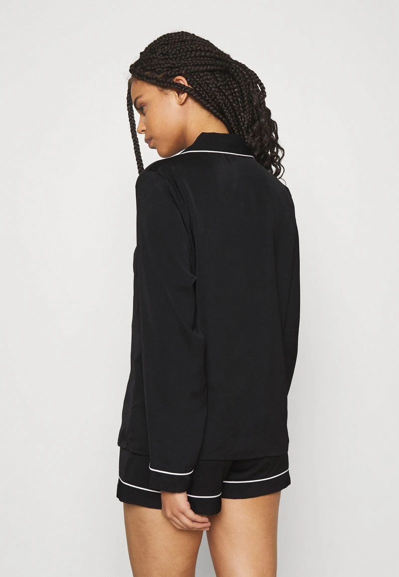 Anna Field AMANDA LONG SLEEVE SHORT SET - Nachtwäsche Set - Black 5 Anna Field AMANDA LONG SLEEVE SHORT SET - Nachtwäsche Set - Black – Bild 3