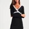Anna Field HEIDI LONG SLEEVES VISCOSE NIGHTDRESS - Nachthemd - Black -Anna Field add11b3cd2864d078e241158fecd36d3